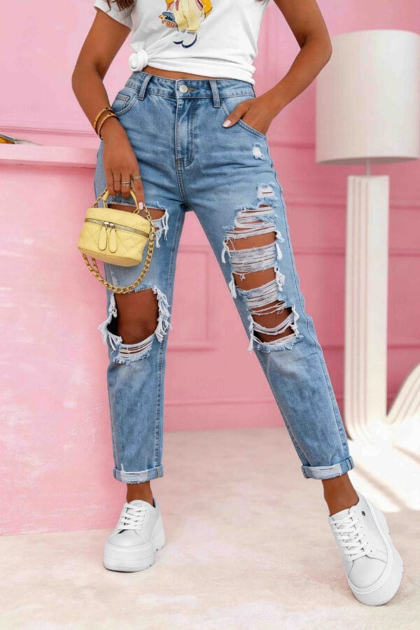 Hlače Jeans mom-fit NELY